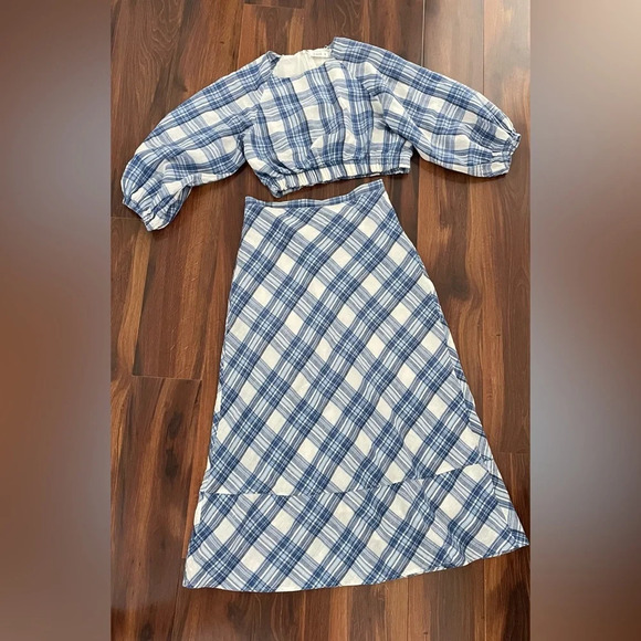 DISSH linen set -skirt and top -size 6 US- excellent condition - Picture 5 of 11